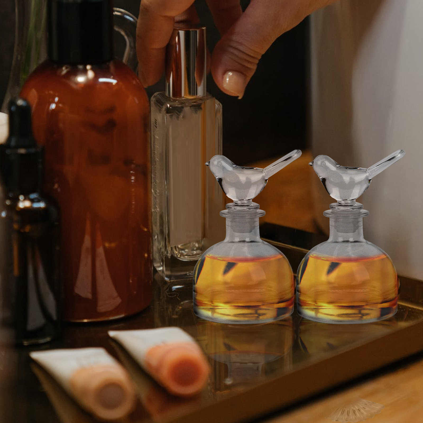 2Pcs Elegant Simple Glass Perf - đánh giá và giá Home Fragrance Usa